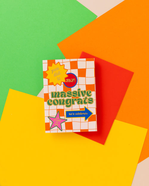 A6 Massive Congrats Foil Card
