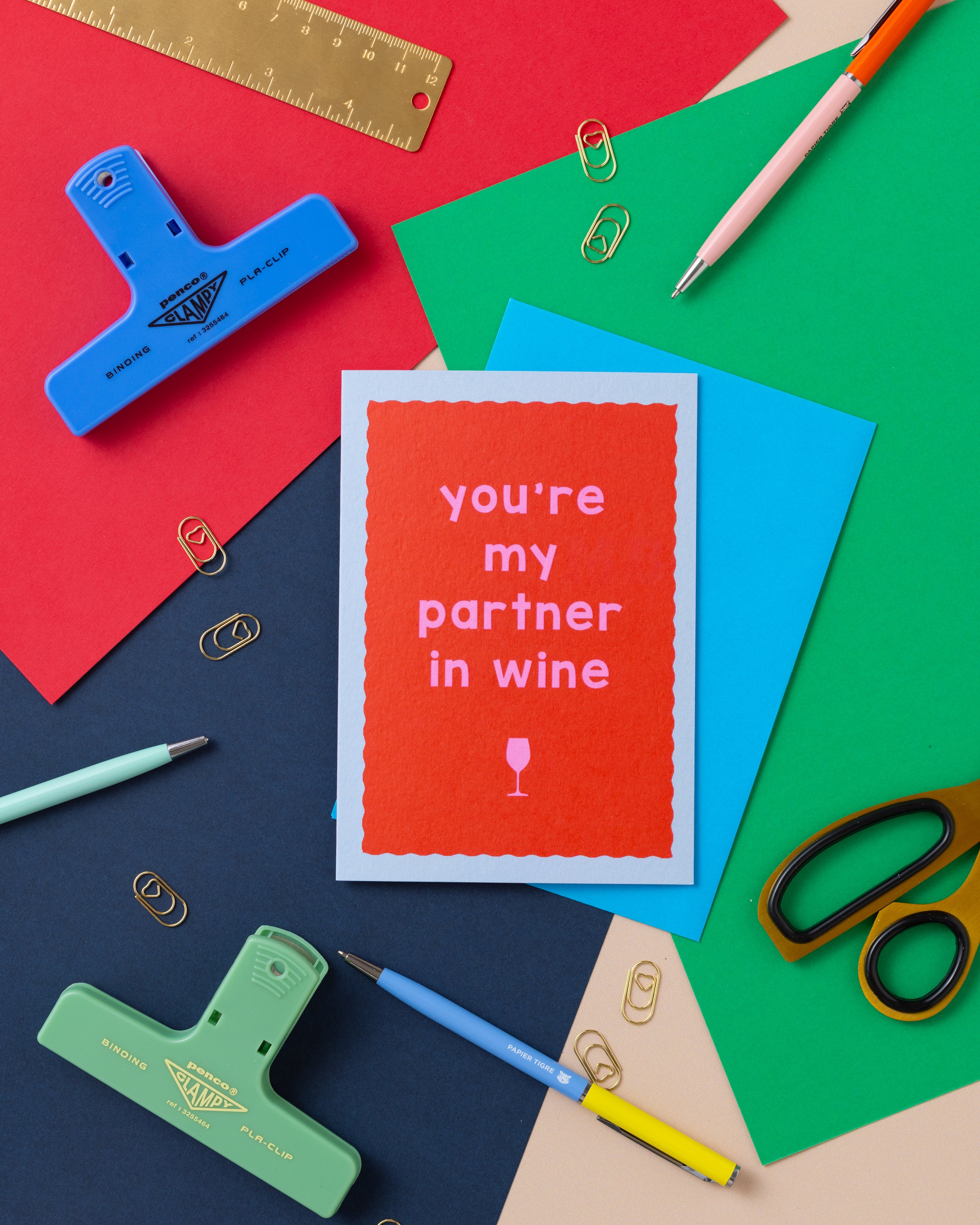 A6 You're My Partner In Wine Card