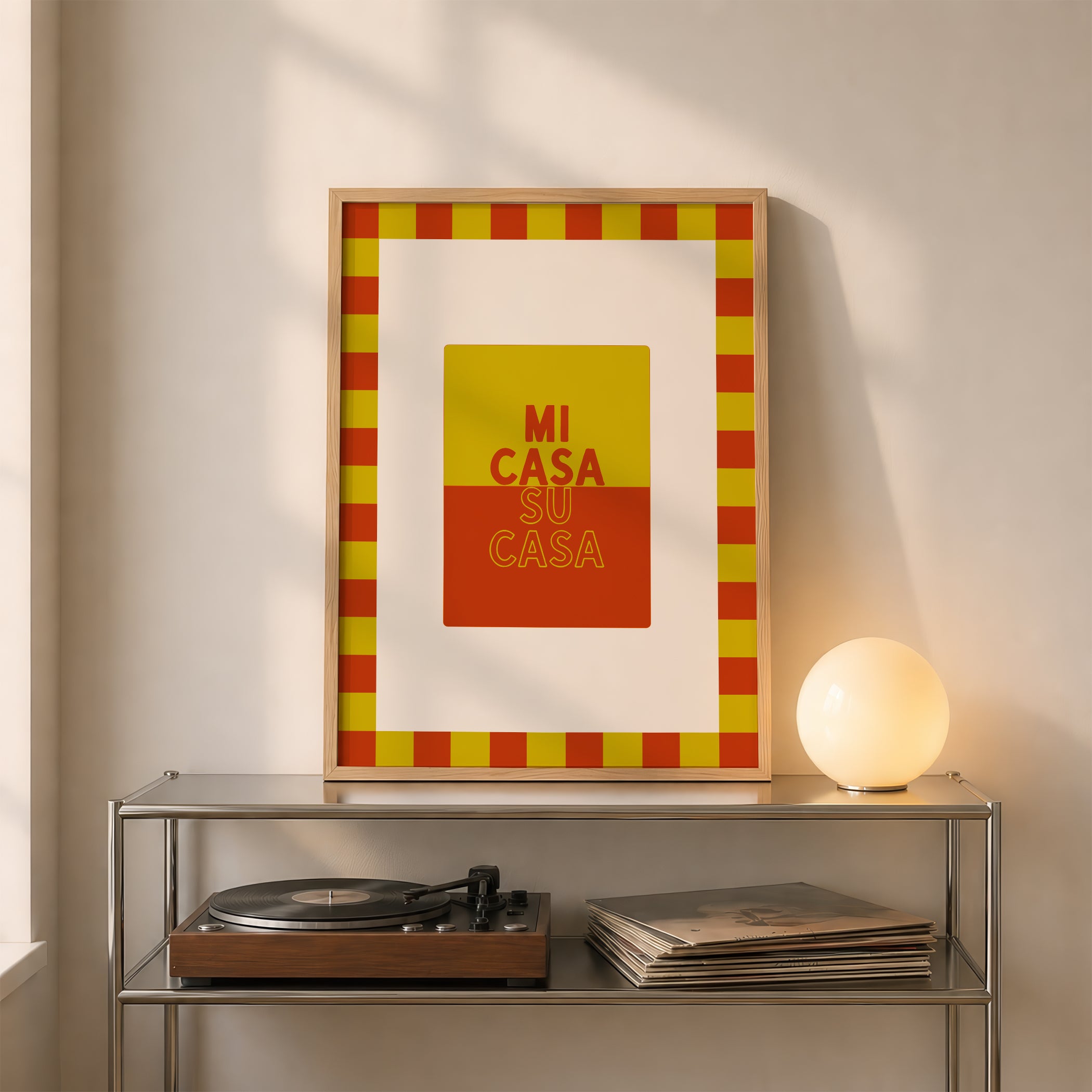 Mi Casa Su Casa in Lime & Rust