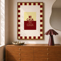 Mi Casa Su Casa in Buttermilk & Maroon