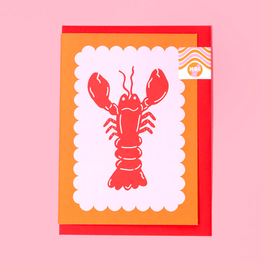 A6 Lobster Scallop Card (more colours)
