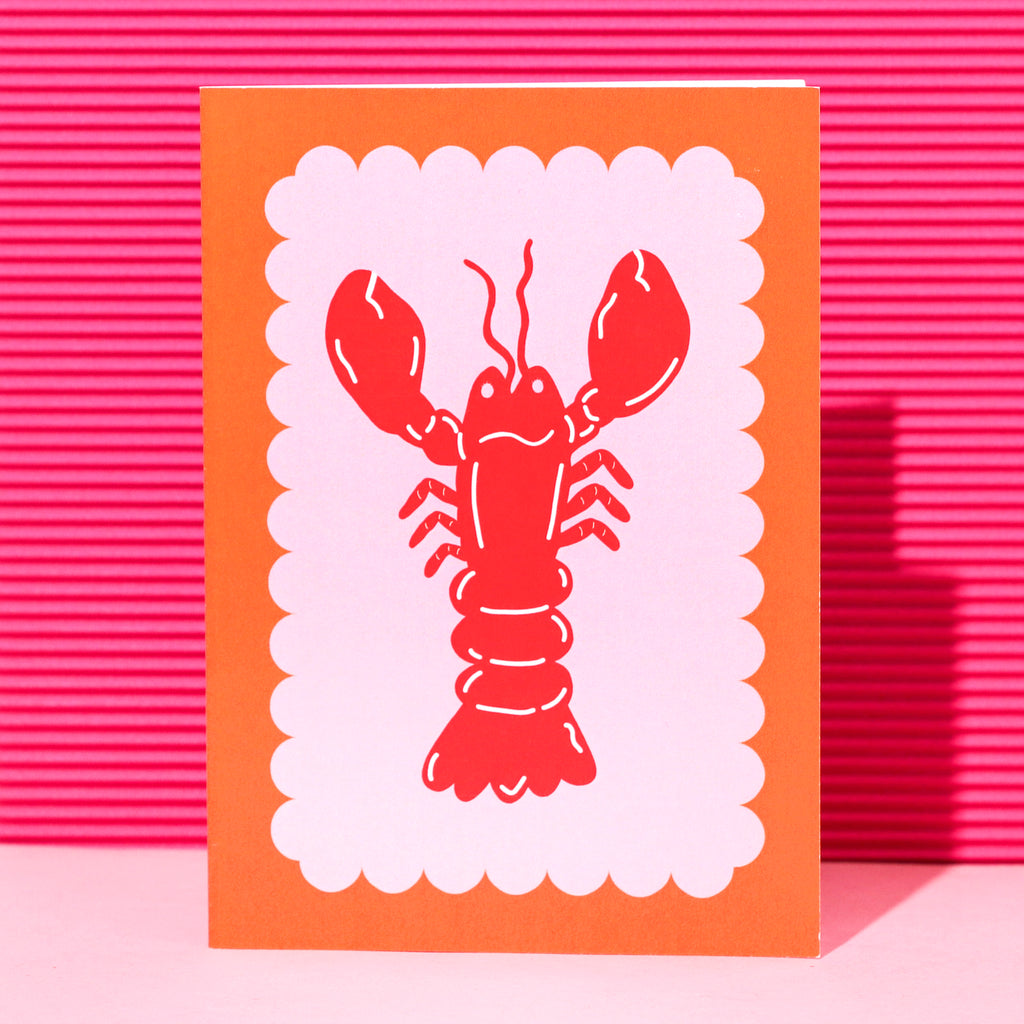 A6 Lobster Scallop Card (more colours)