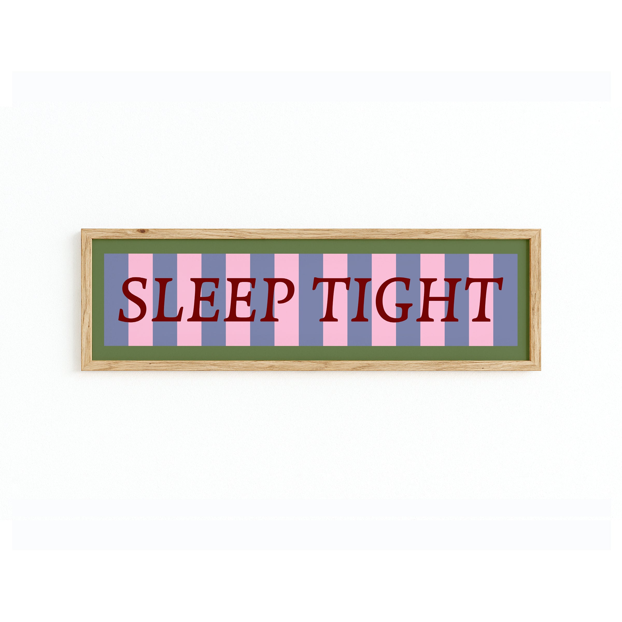 Sleep Tight Panoramic Framed Print 60cm x 12cm