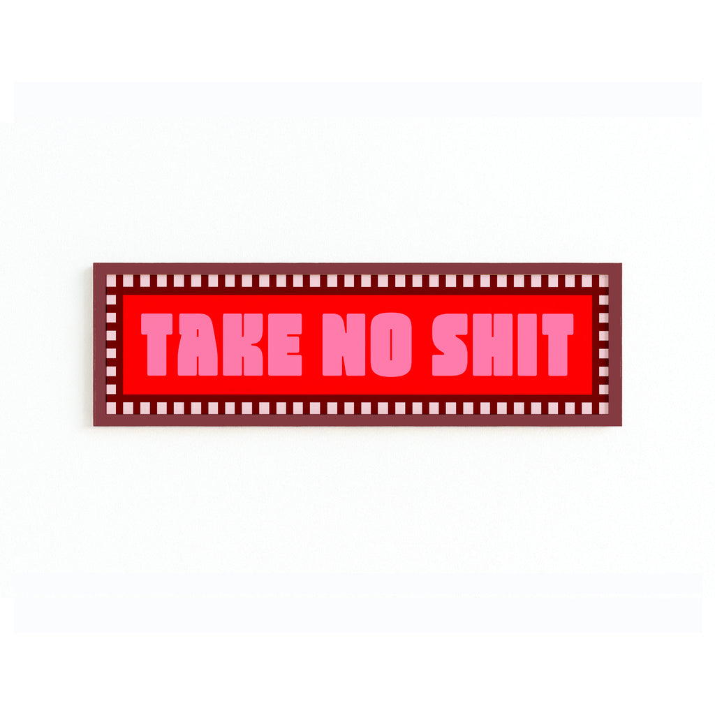 Take No Shit Panoramic Framed Print