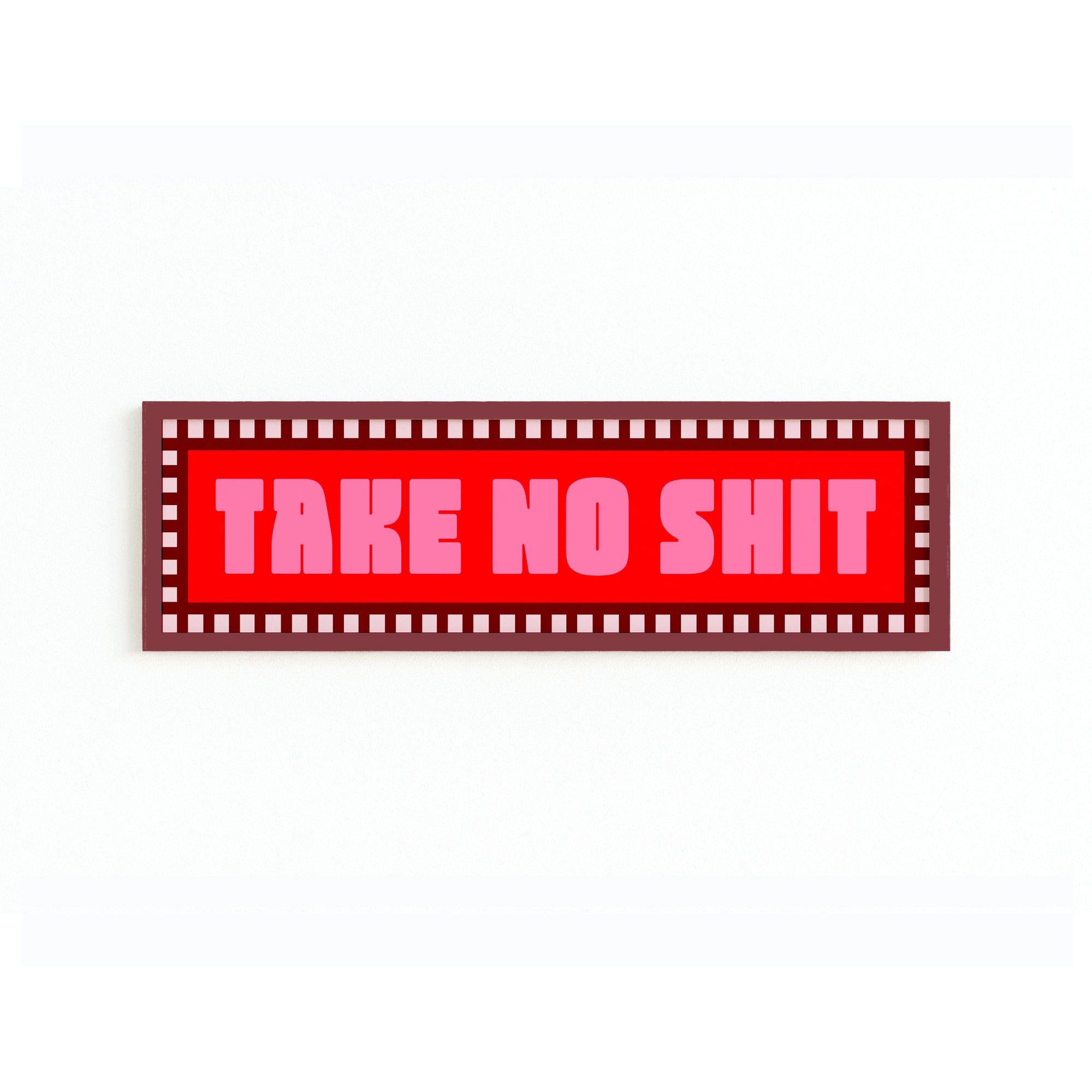 Take No Shit Panoramic Framed Print