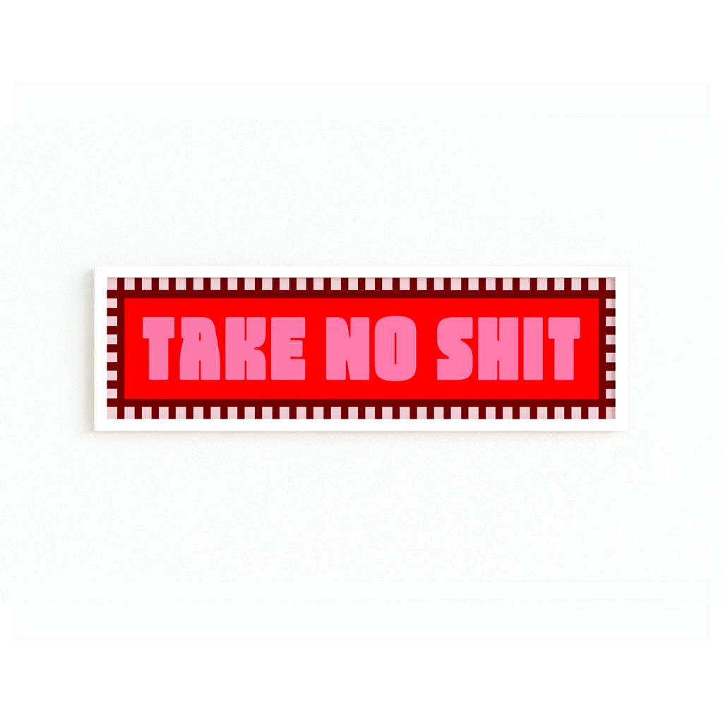 Take No Shit Panoramic Framed Print