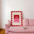 Take Your Shoes Off in Pink & Red