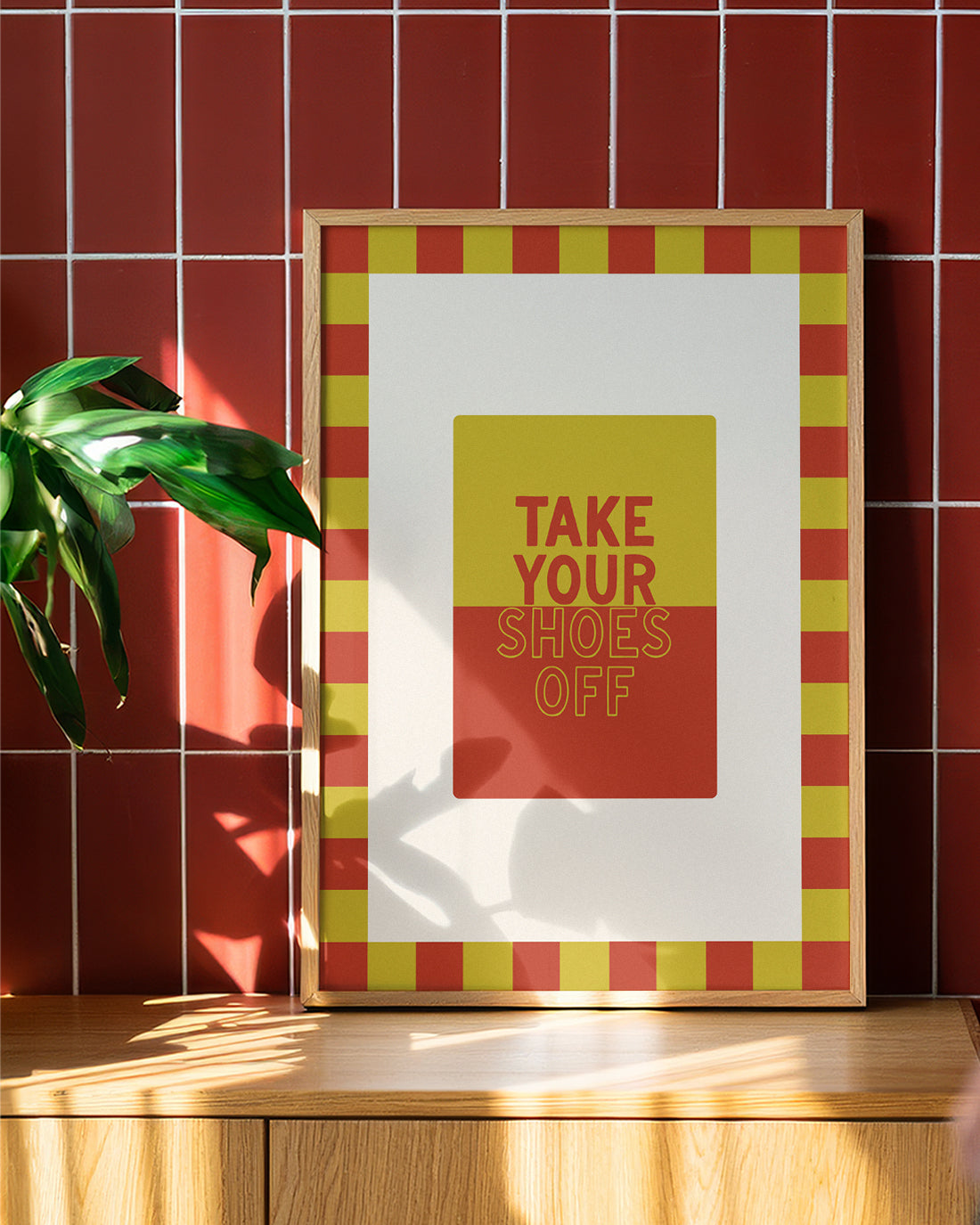 Take Your Shoes Off in Lime & Rust