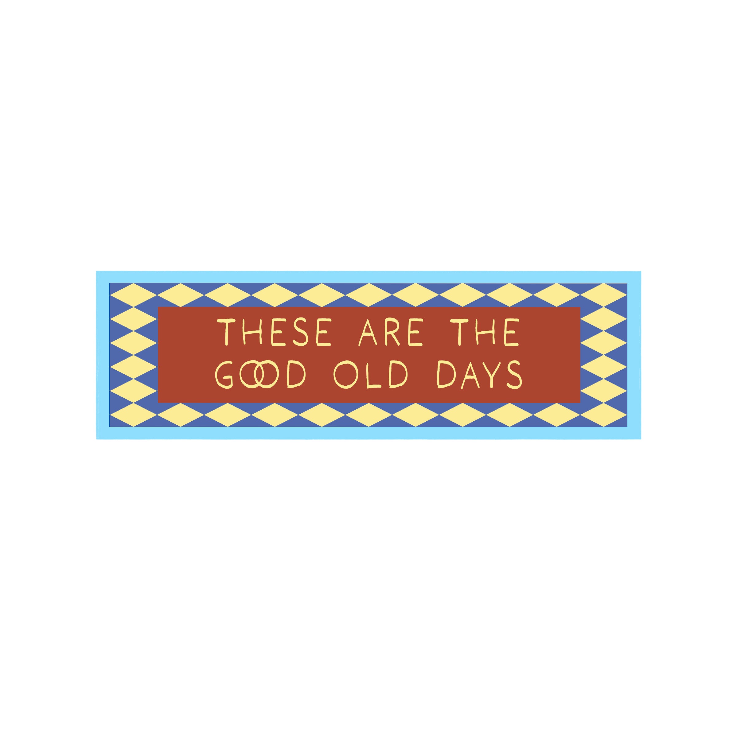 These Are The Good Old Days Panoramic Framed Print 60cm x 12cm