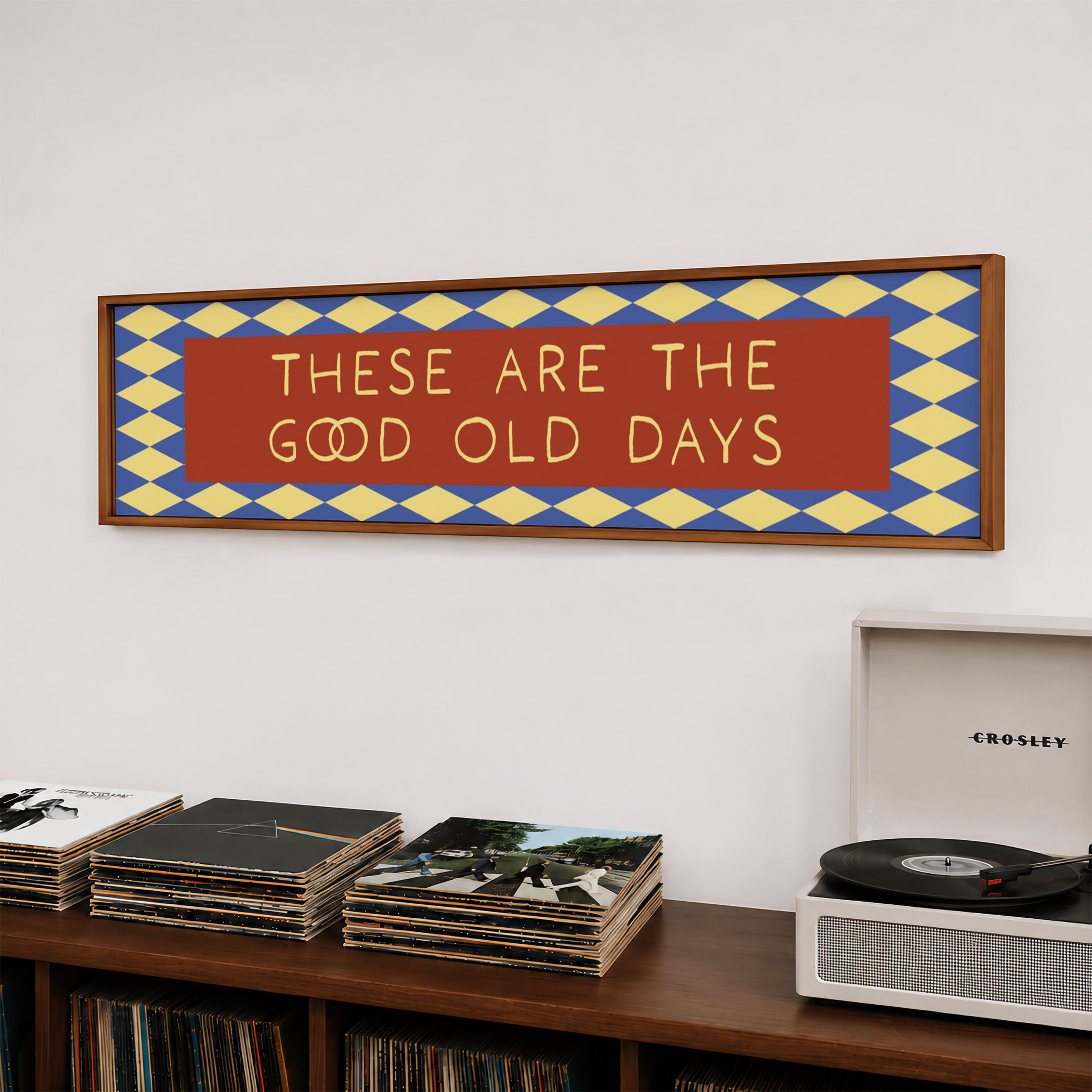 These Are The Good Old Days Panoramic Framed Print 60cm x 12cm