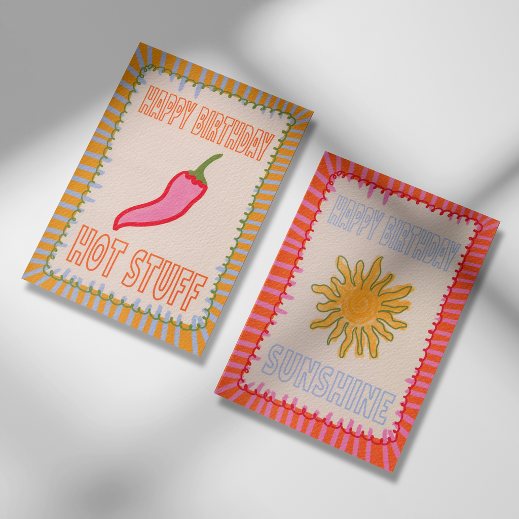 A6 Happy Birthday Hot Stuff Card
