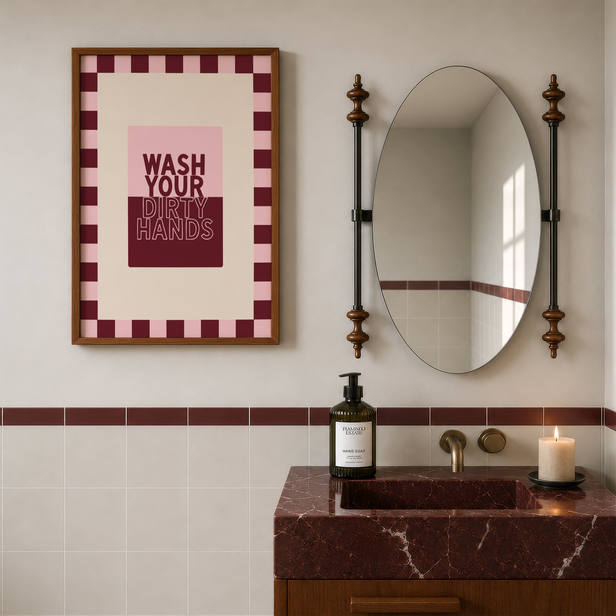 Wash Your Dirty Hands in Cotton Candy & Maroon