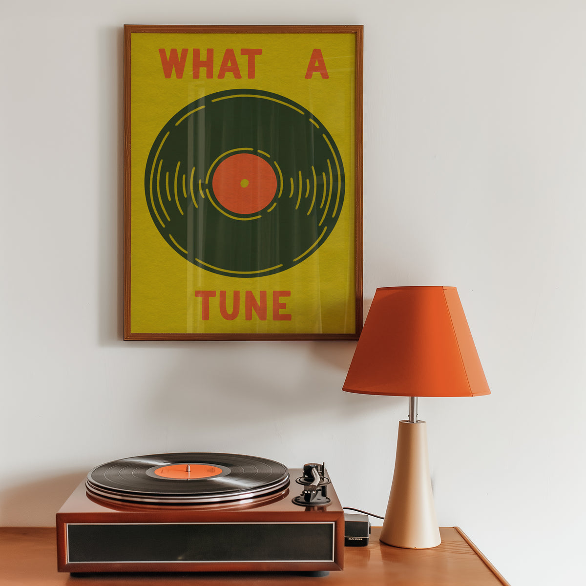 What A Tune in Olive & Orange