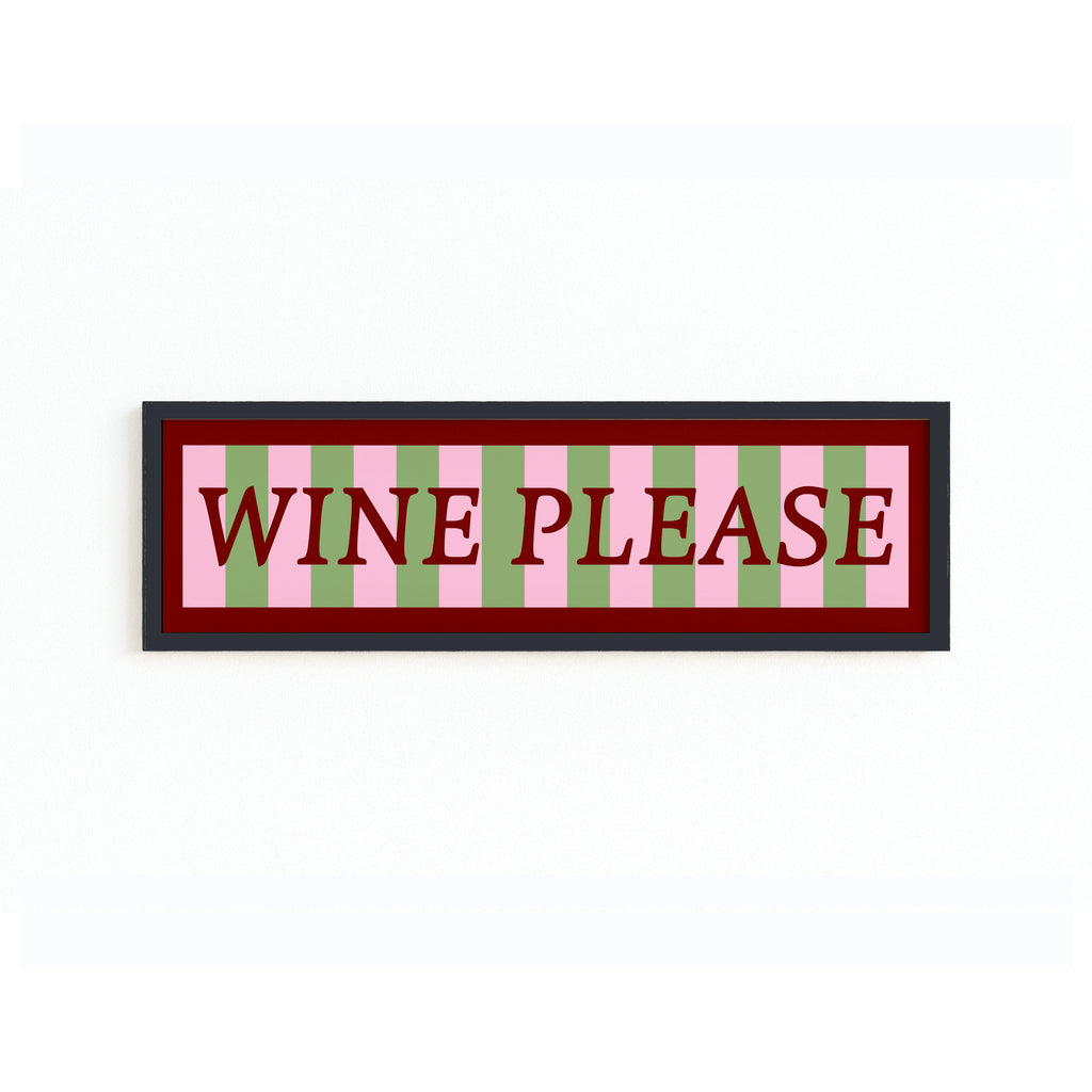 Wine Please Panoramic Framed Print