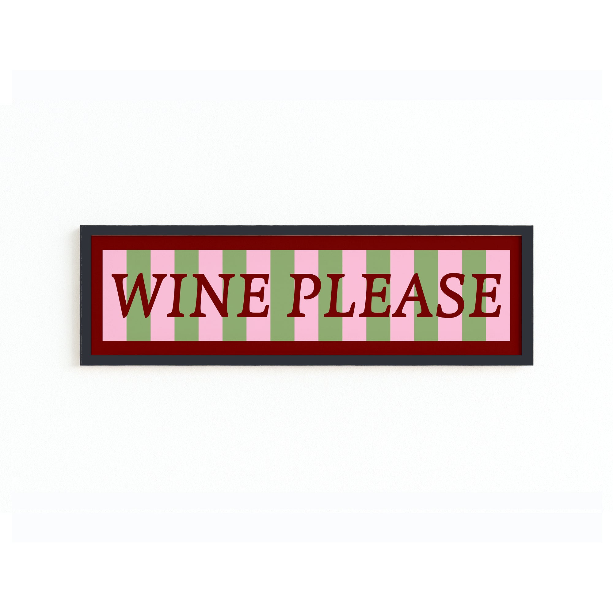 Wine Please Panoramic Framed Print