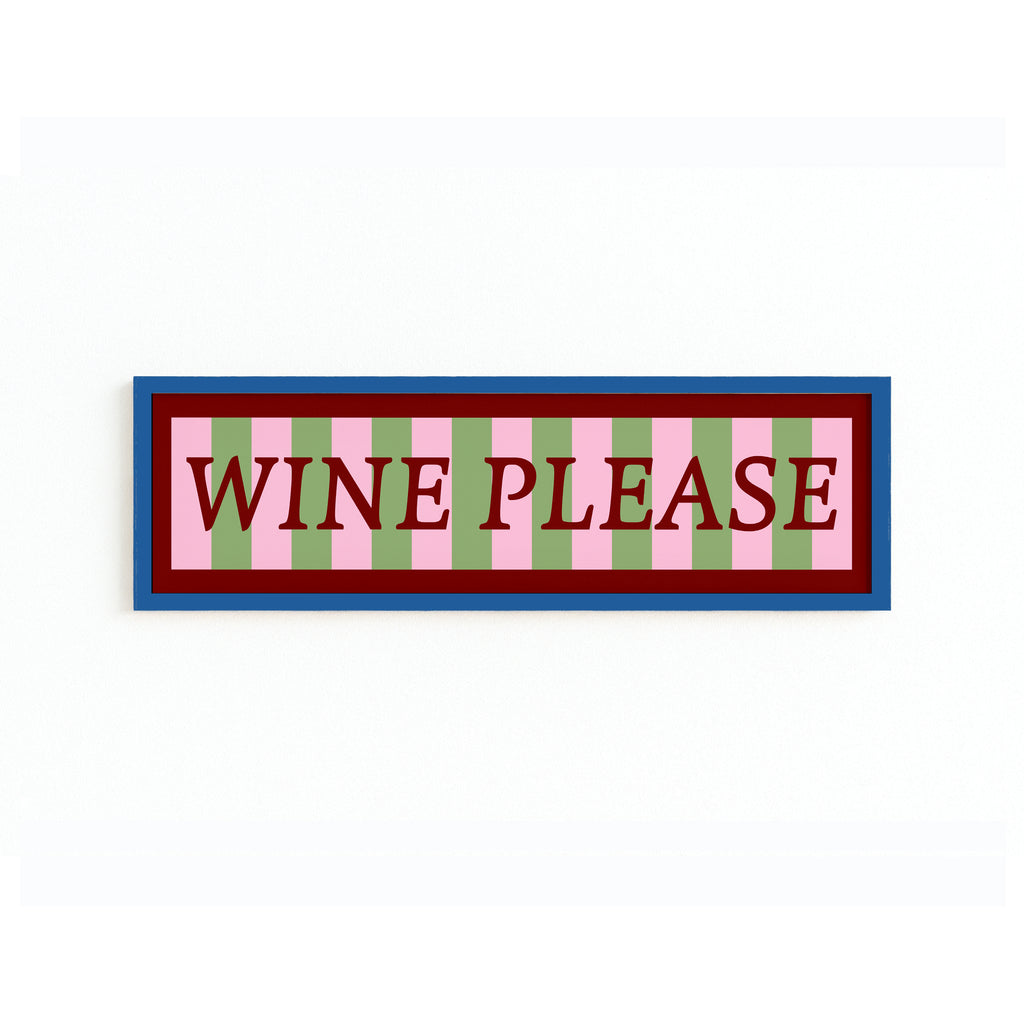 Wine Please Panoramic Framed Print
