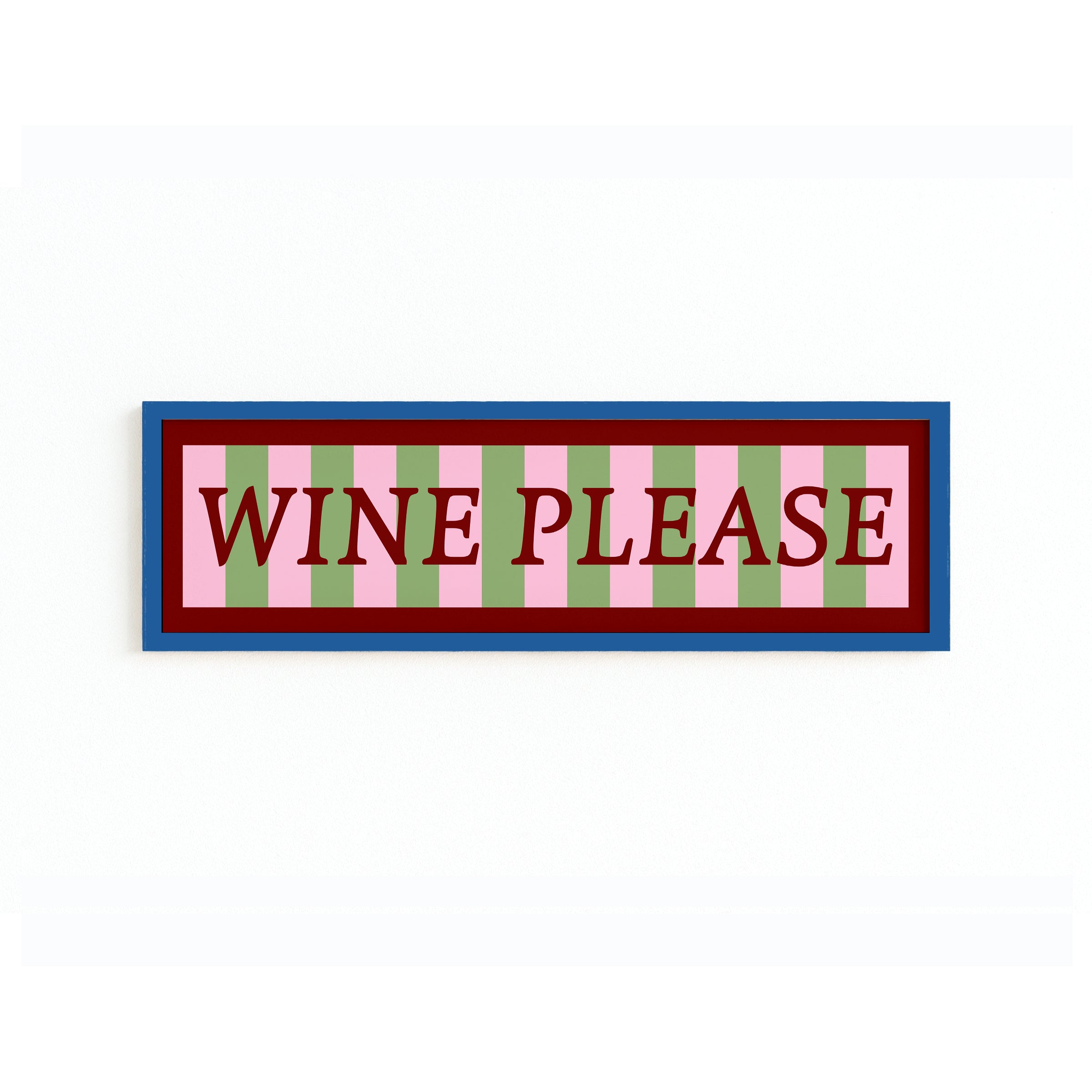 Wine Please Panoramic Framed Print 60cm x 12cm