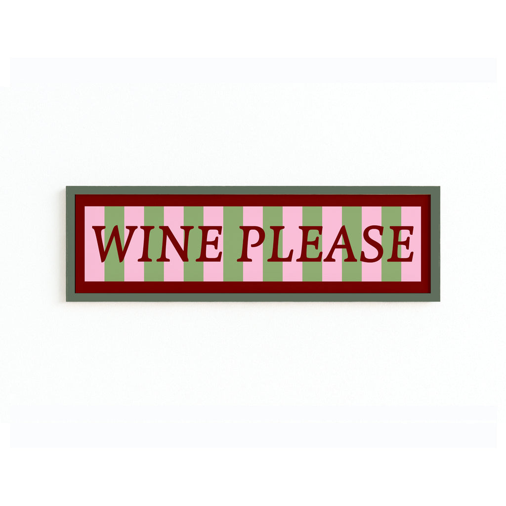Wine Please Panoramic Framed Print