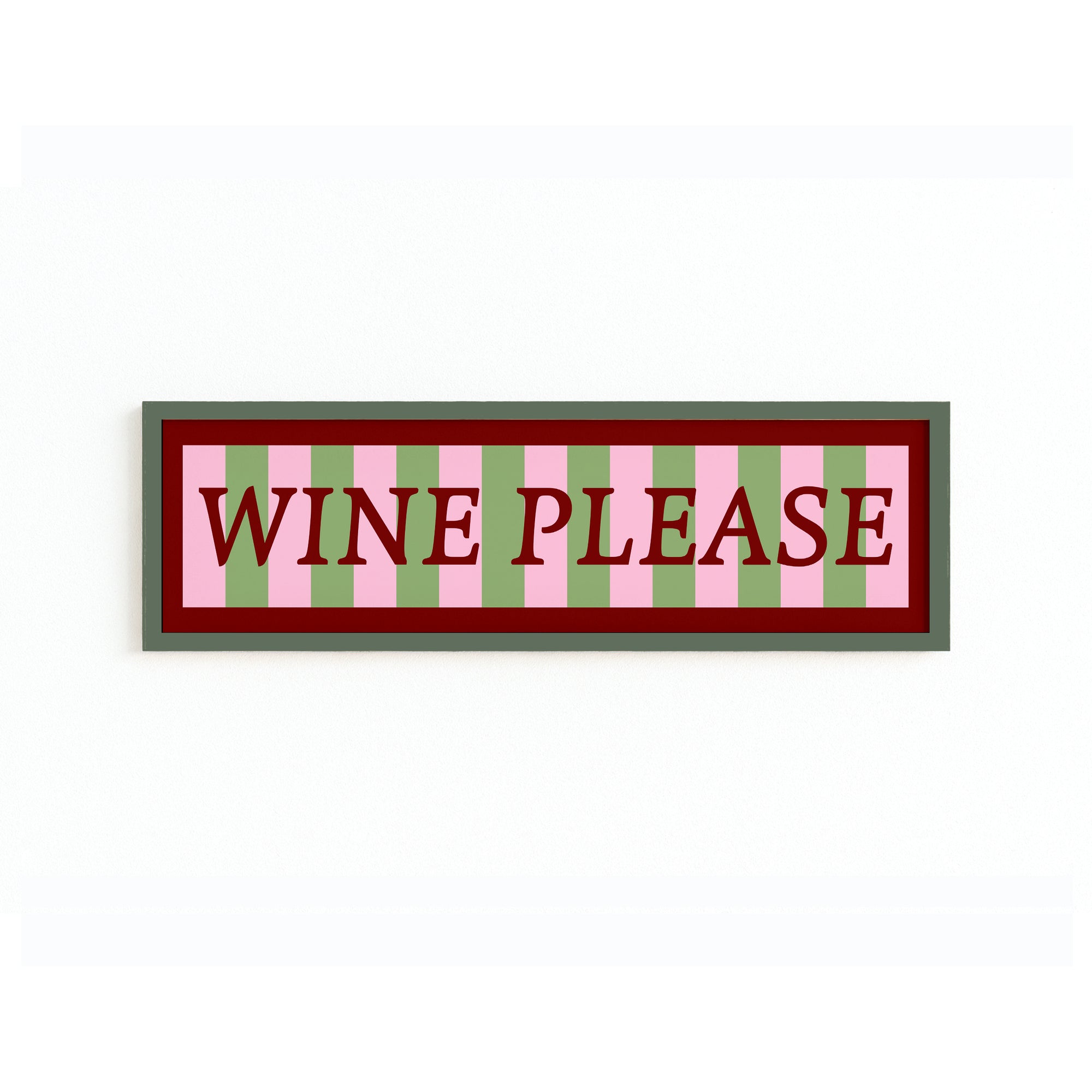 Wine Please Panoramic Framed Print