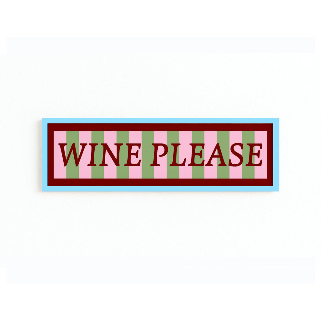 Wine Please Panoramic Framed Print