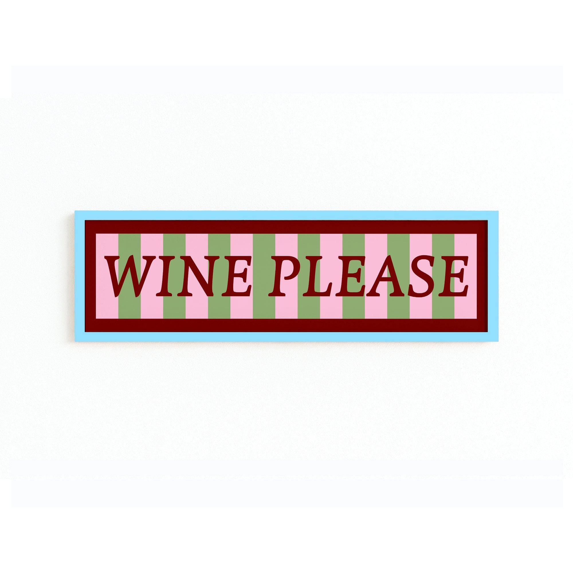 Wine Please Panoramic Framed Print