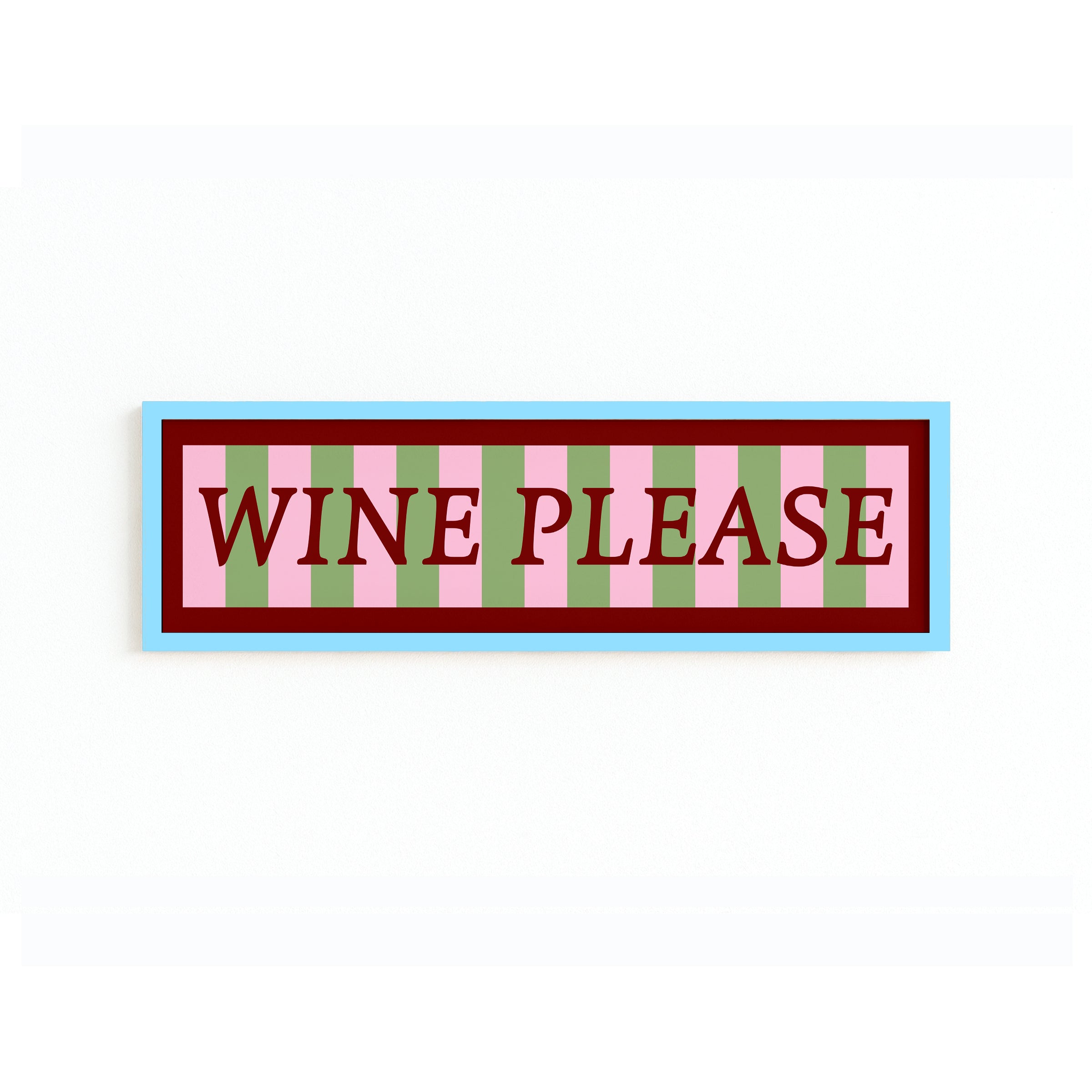 Wine Please Panoramic Framed Print 60cm x 12cm