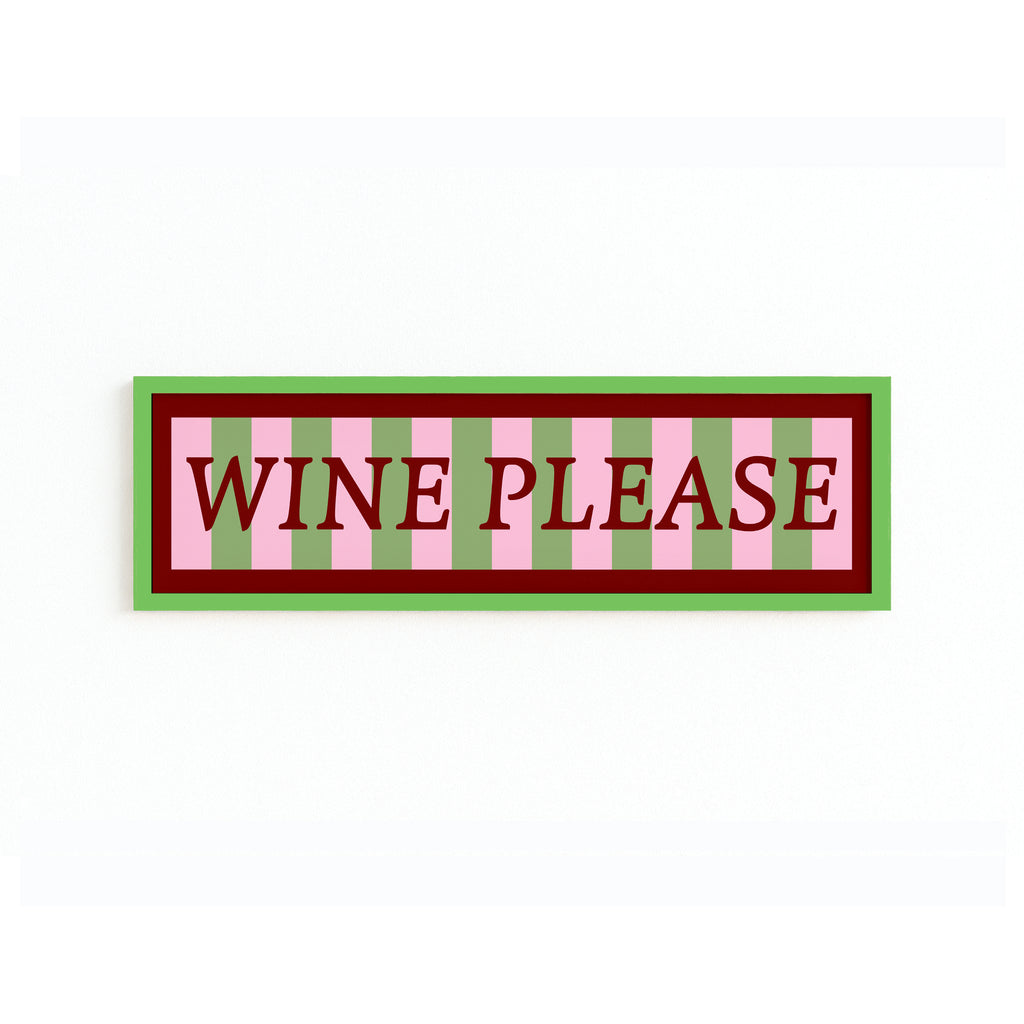 Wine Please Panoramic Framed Print