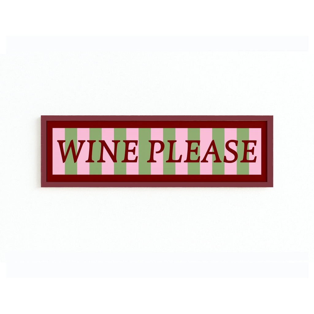 Wine Please Panoramic Framed Print