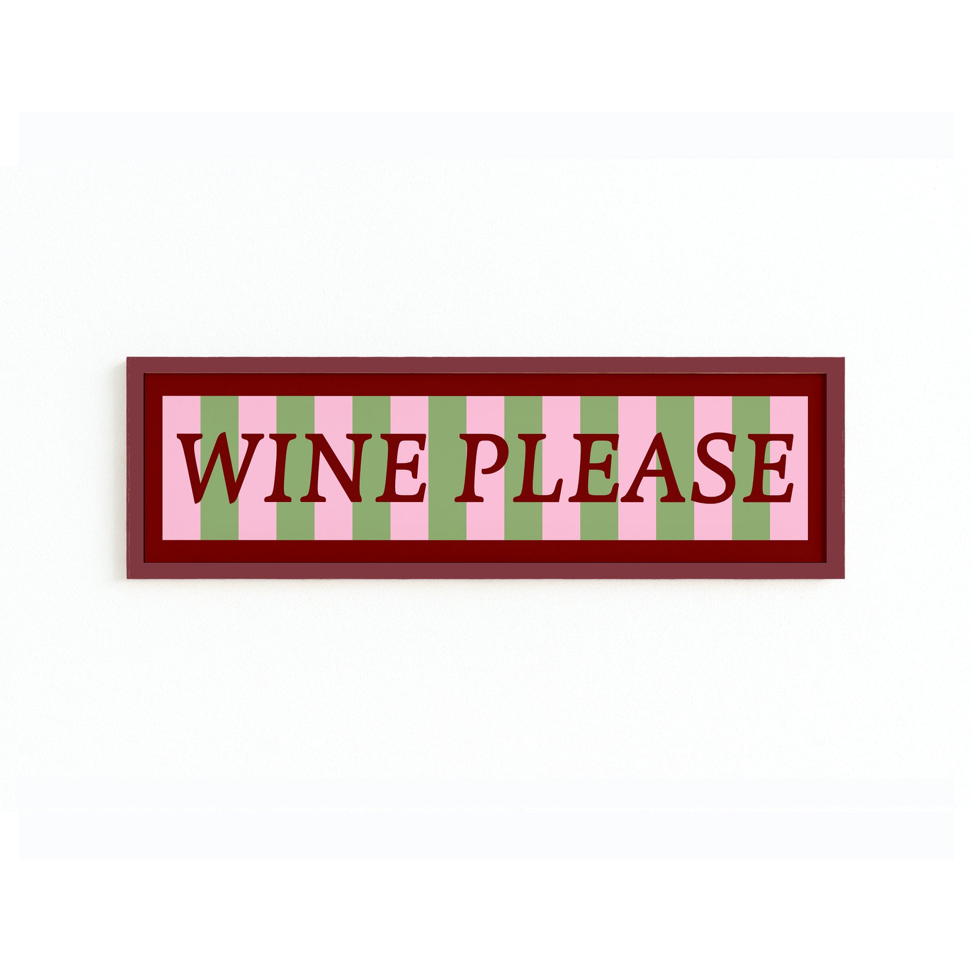 Wine Please Panoramic Framed Print