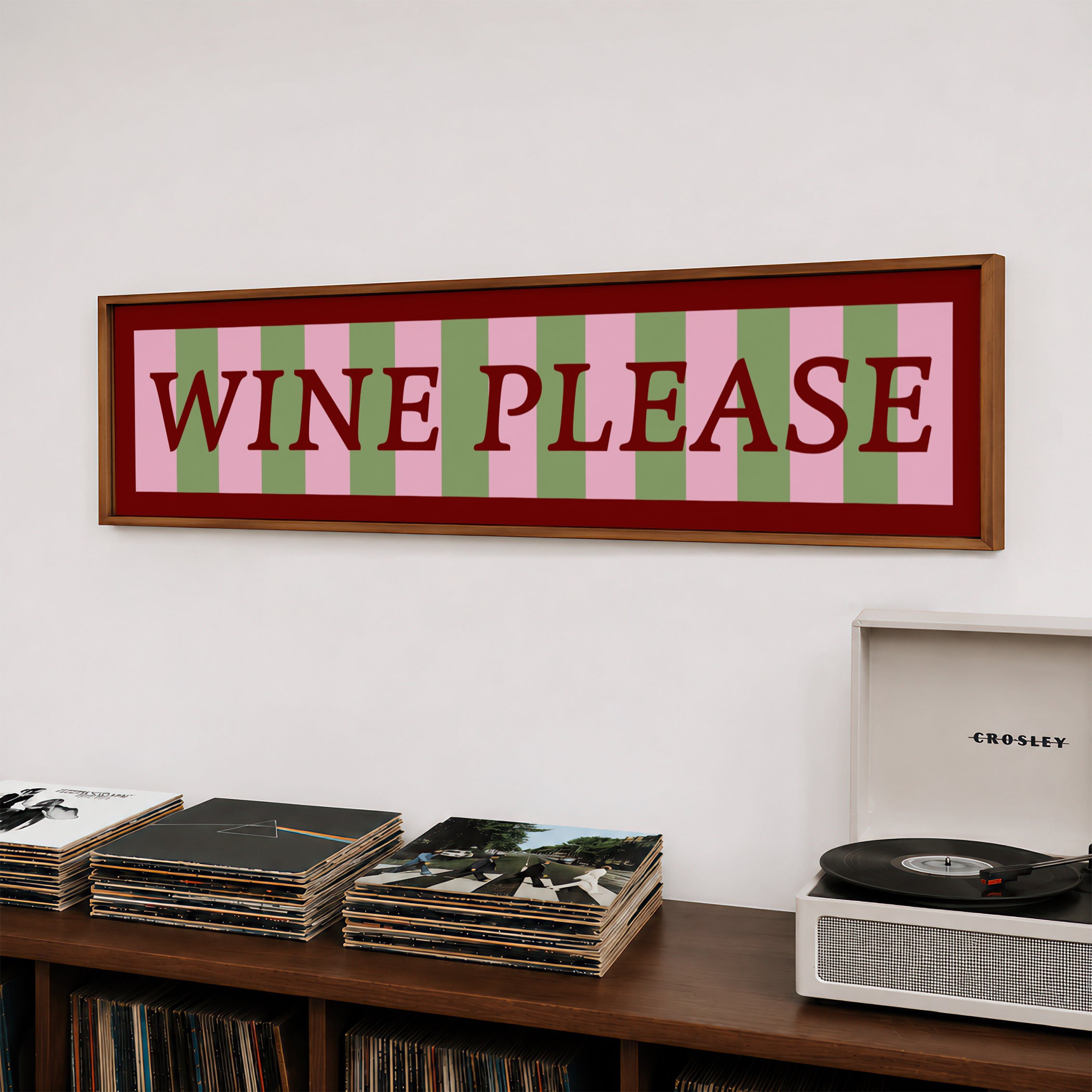 Wine Please Panoramic Framed Print 60cm x 12cm