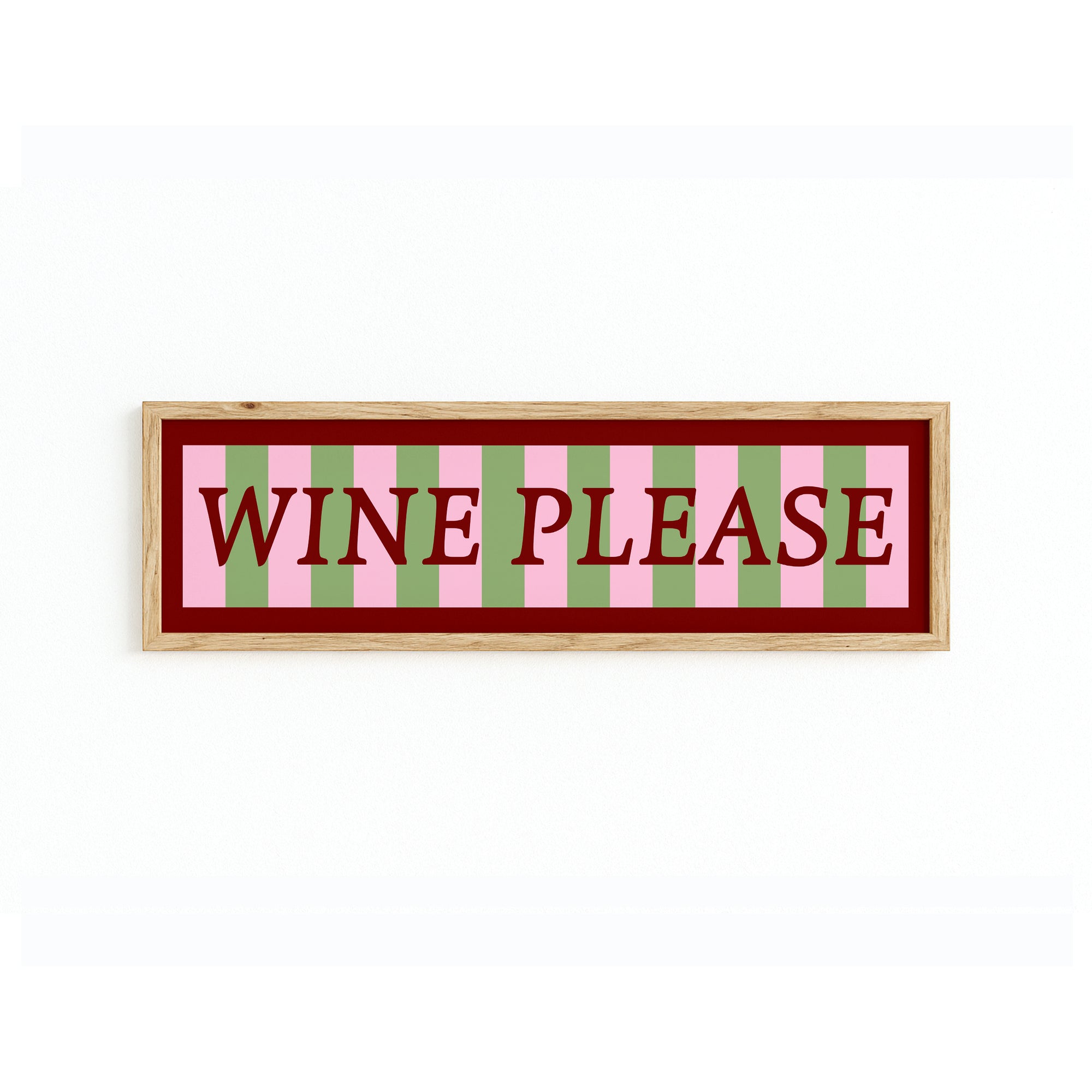 Wine Please Panoramic Framed Print