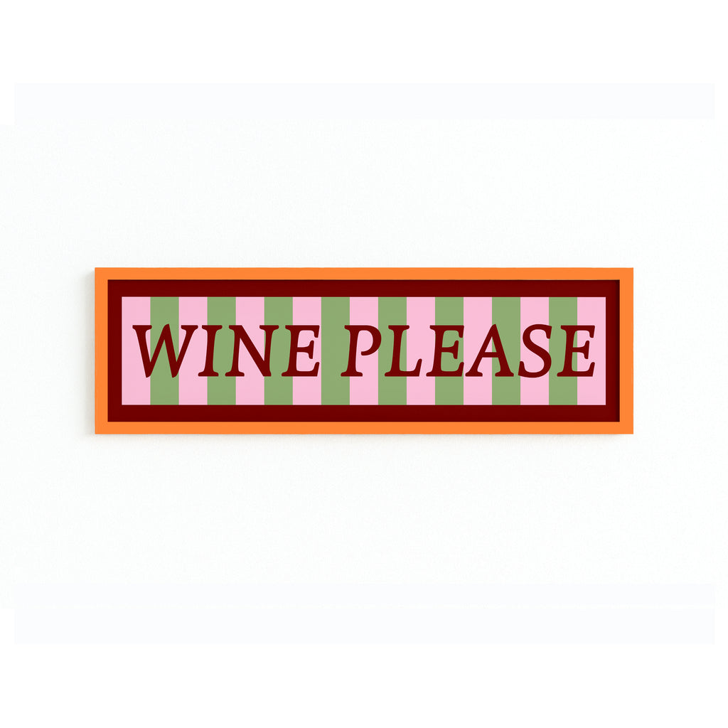 Wine Please Panoramic Framed Print