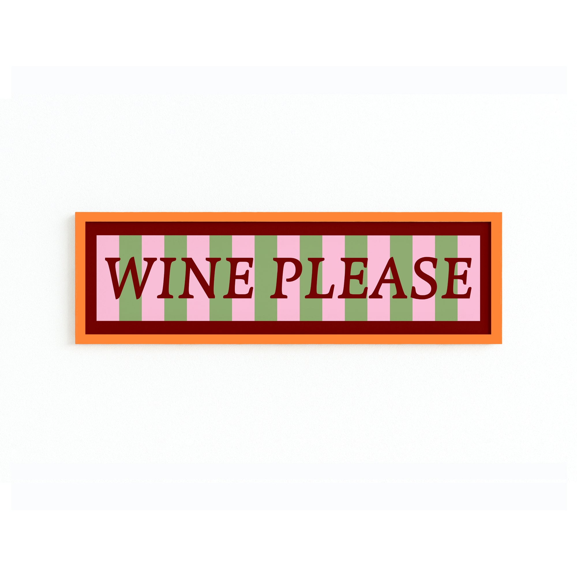 Wine Please Panoramic Framed Print
