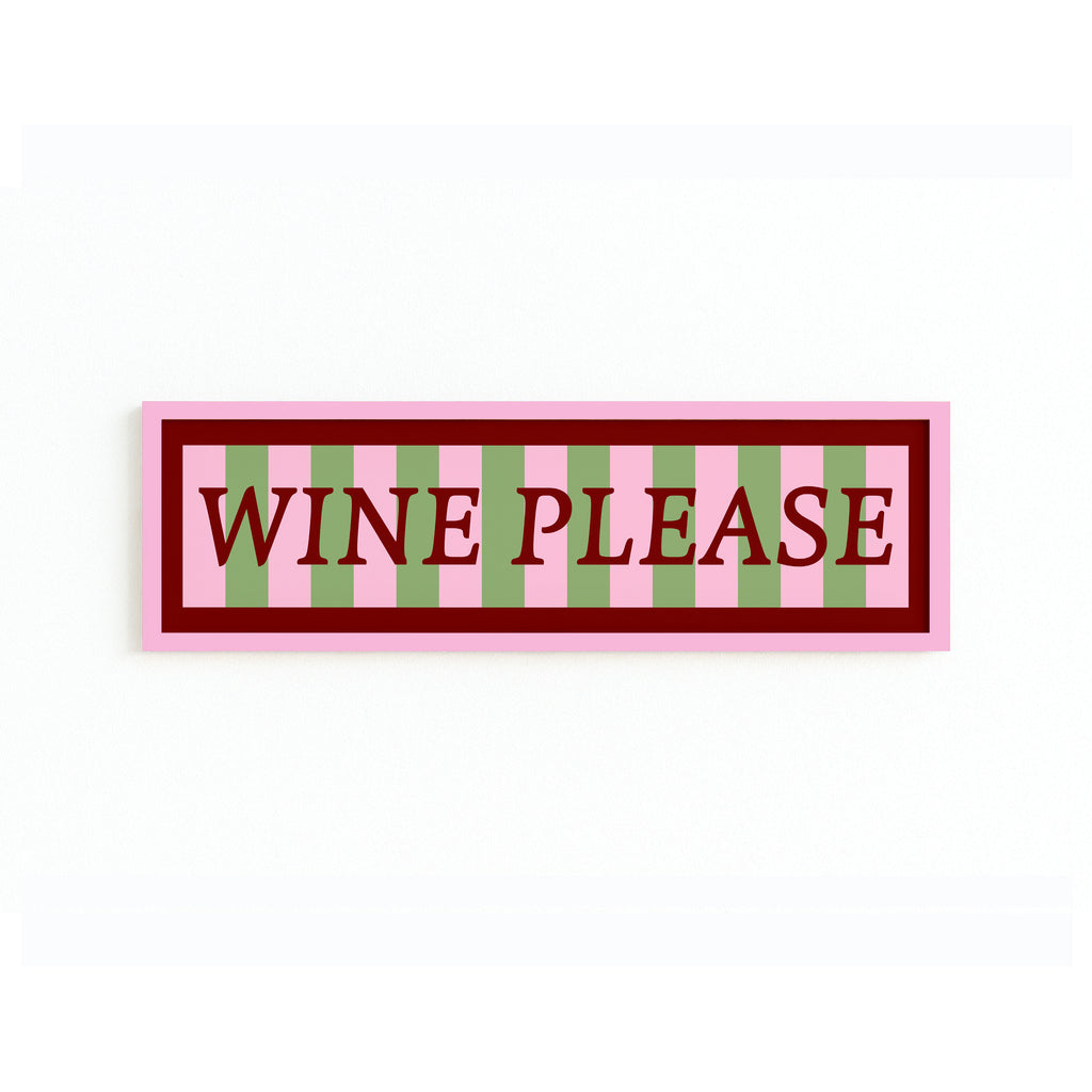Wine Please Panoramic Framed Print