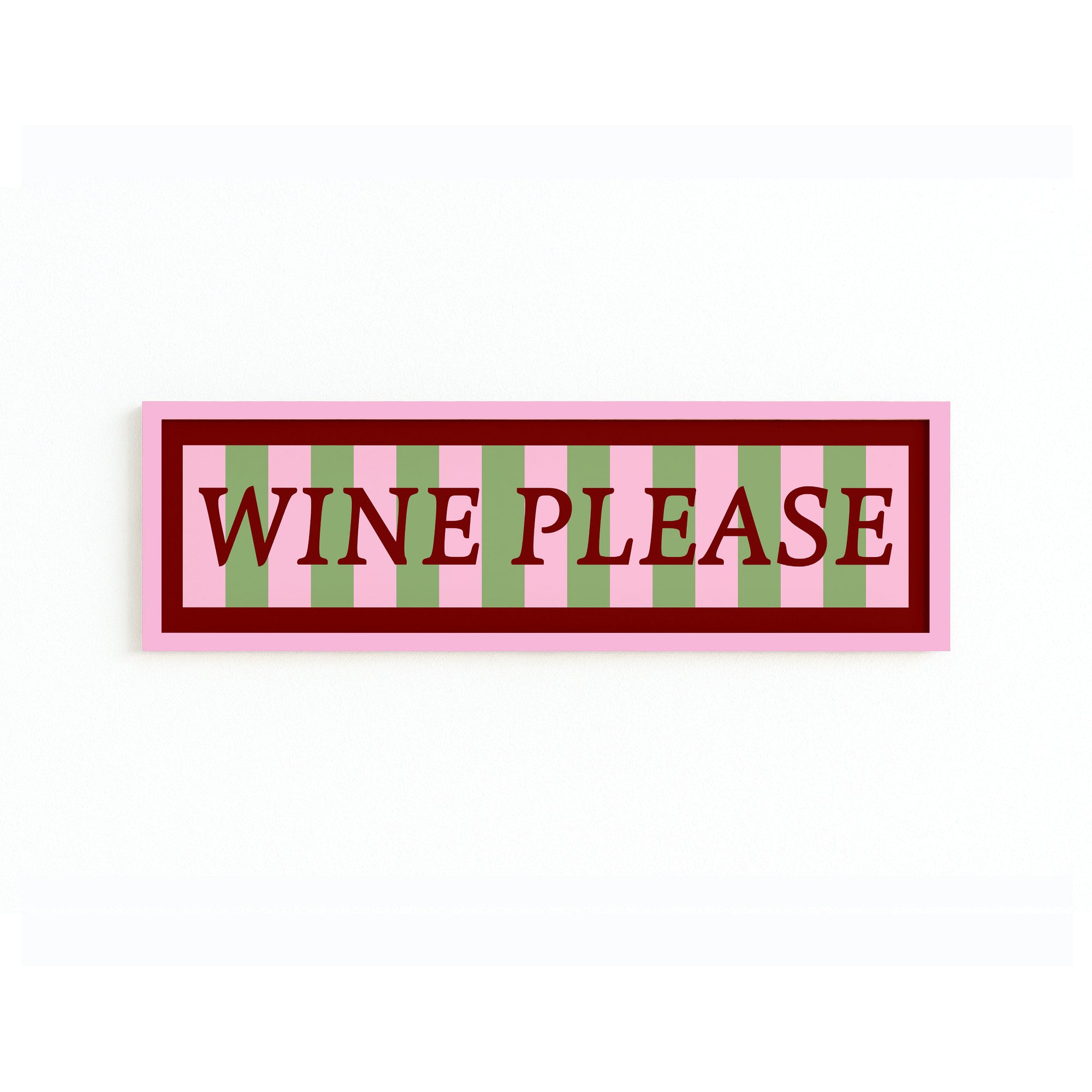 Wine Please Panoramic Framed Print