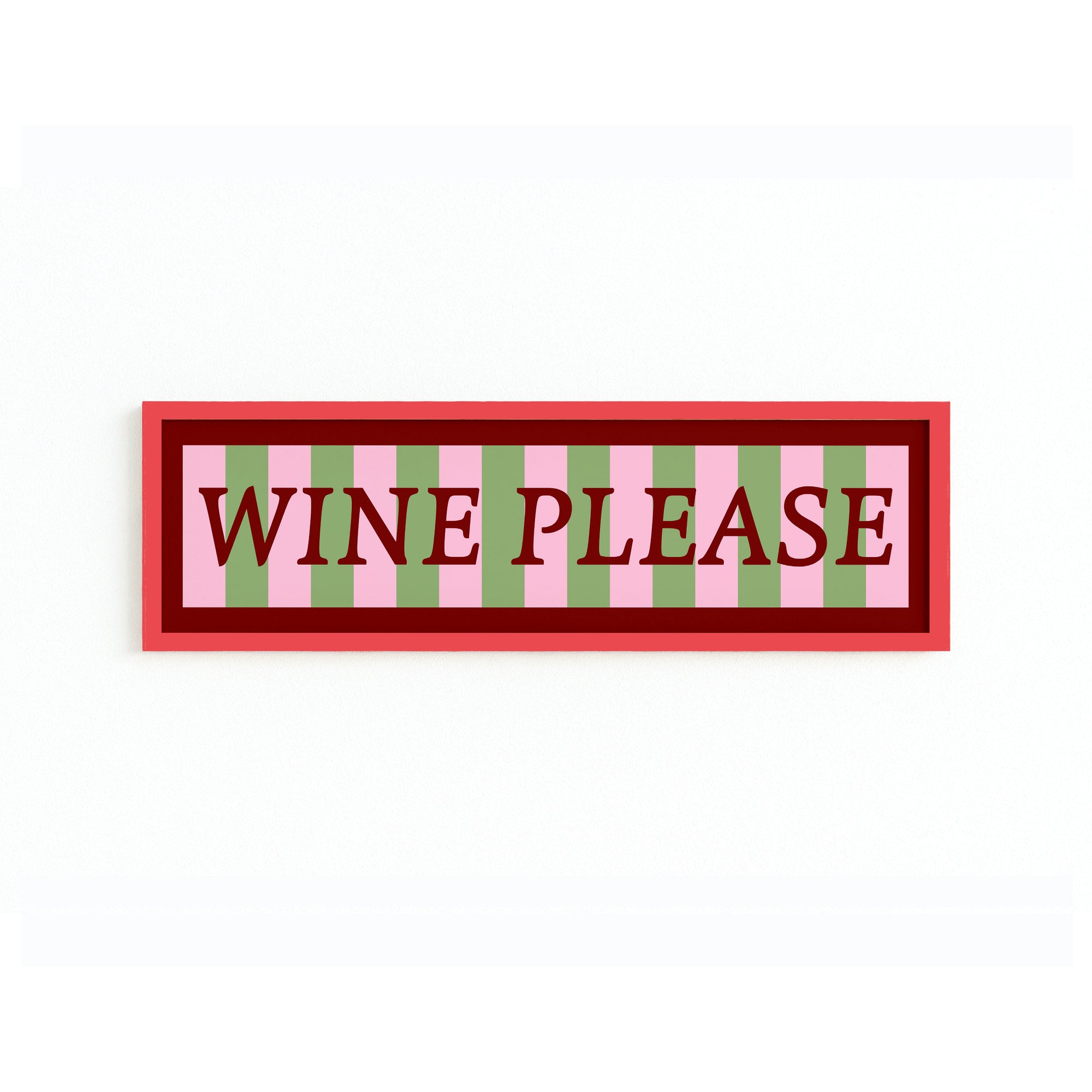 Wine Please Panoramic Framed Print