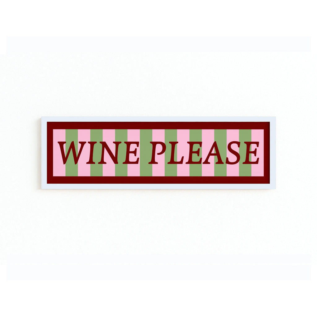Wine Please Panoramic Framed Print
