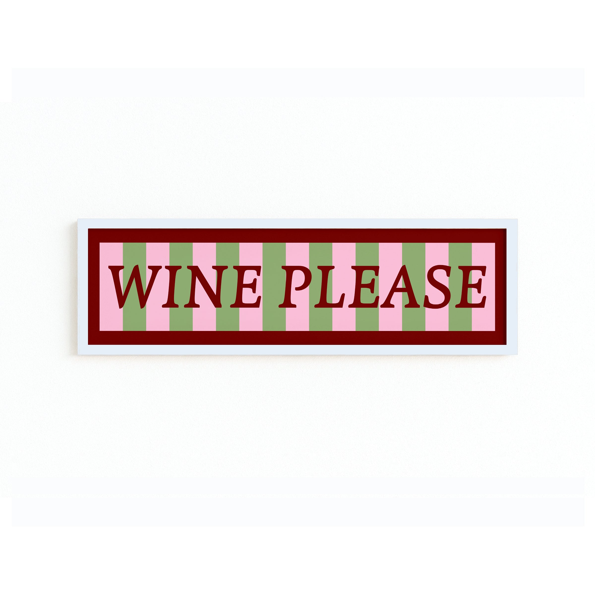 Wine Please Panoramic Framed Print 60cm x 12cm