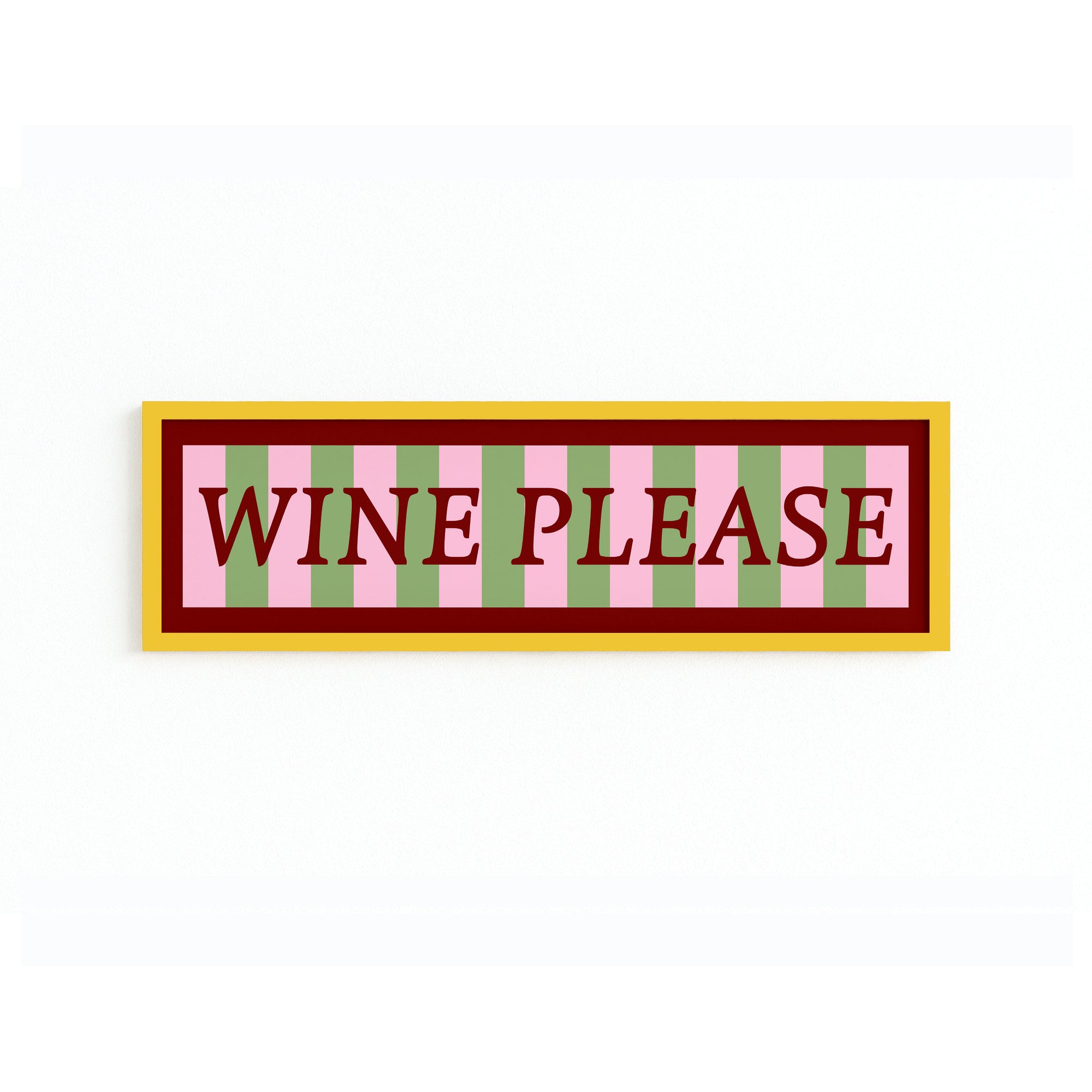 Wine Please Panoramic Framed Print