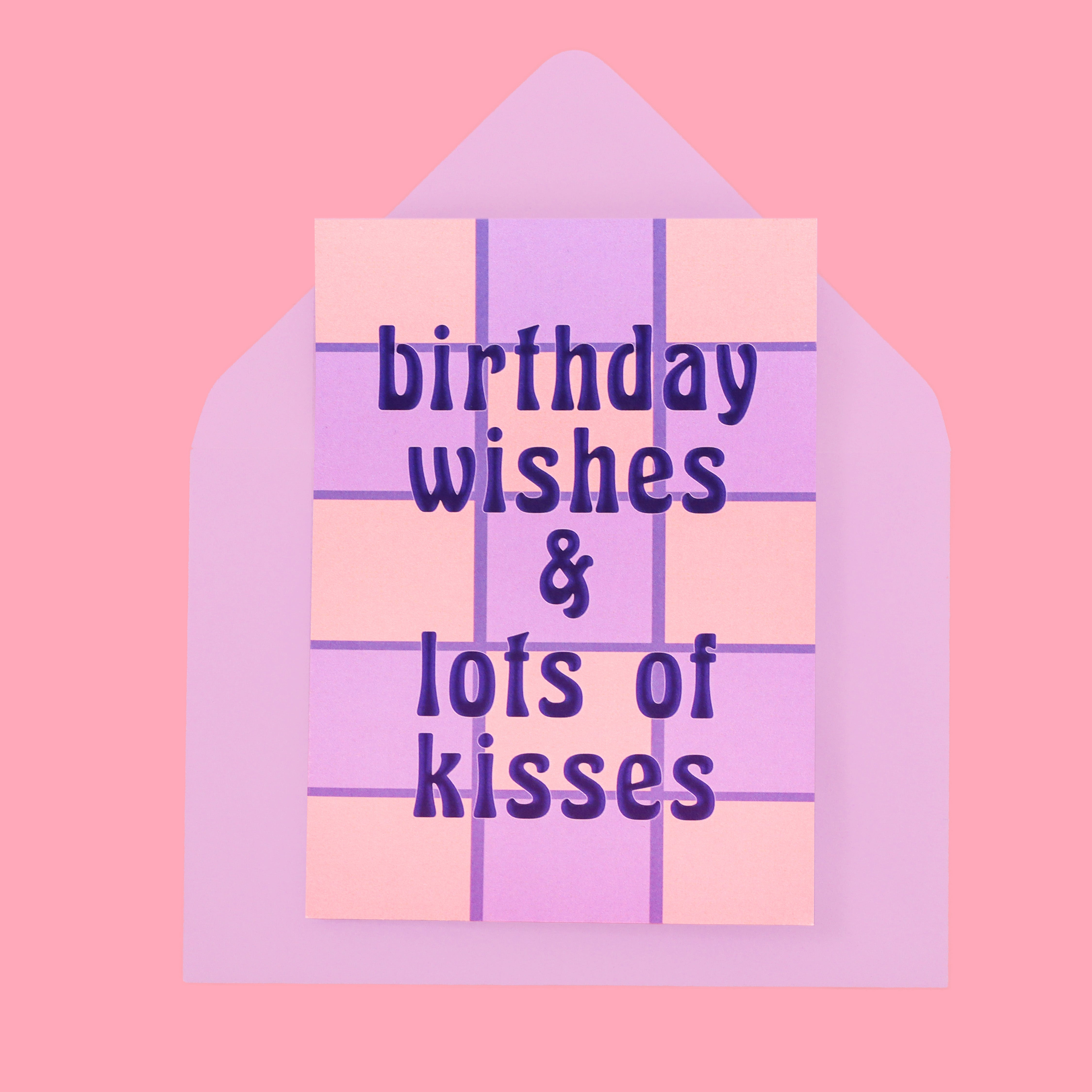 A6 Birthday Wishes & Lots of Kisses Card (SAMPLE)