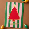 Rocking Around The Christmas Tree Christmas Gold Foil Card