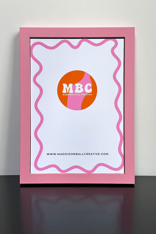 Cotton Candy Pink Wooden Frame