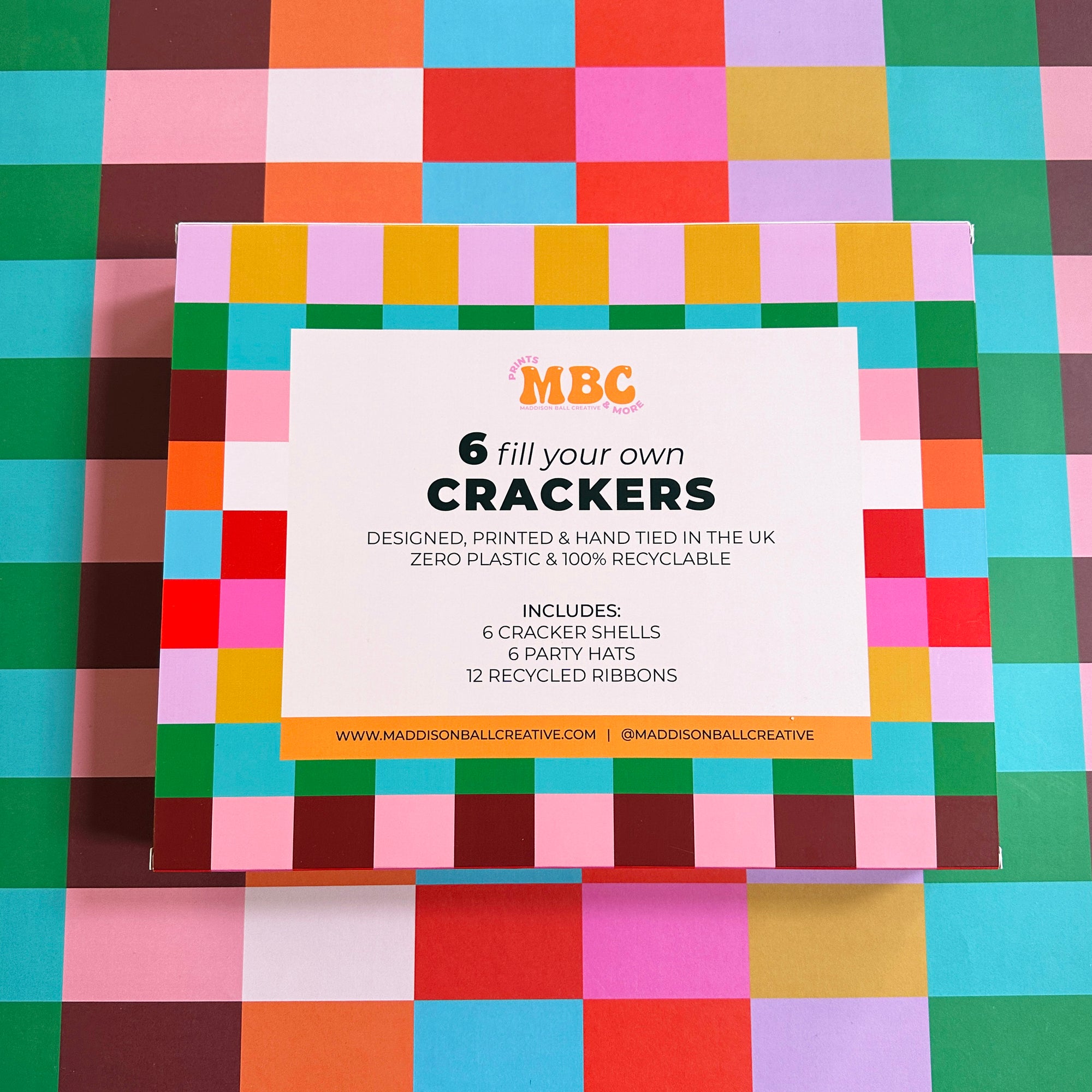 Red & Pink Stripe Christmas Crackers