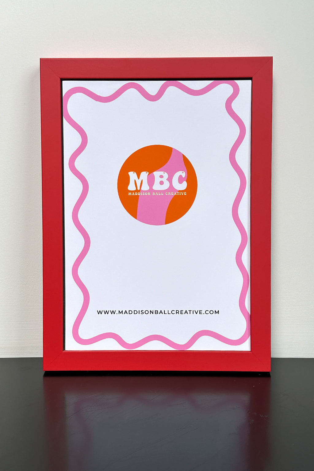 Scarlet Red Wooden Frame