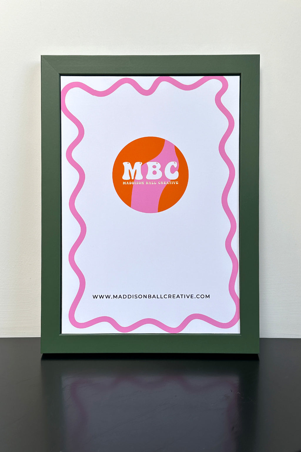 Dark Green Wooden Frame