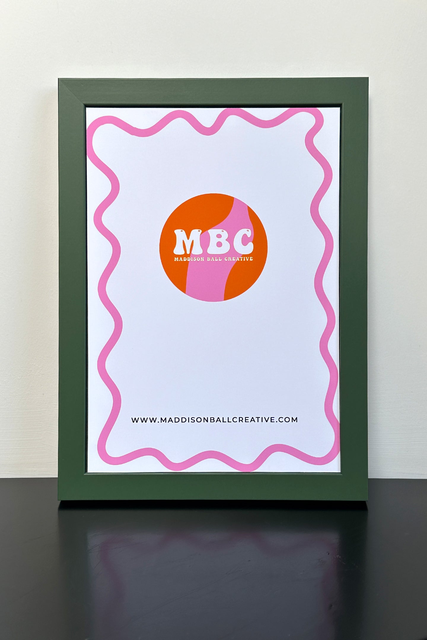 Dark Green Wooden Frame