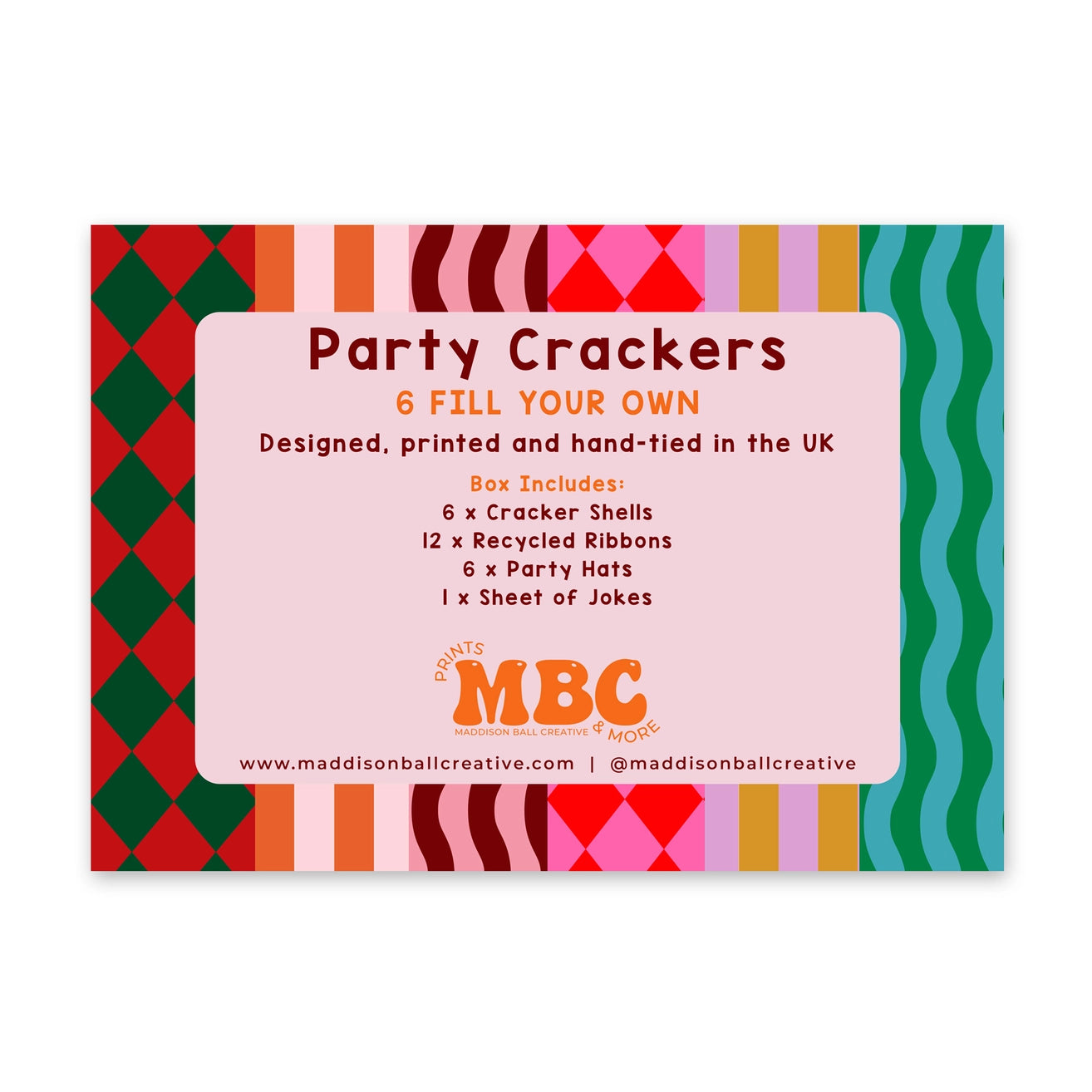 Red & Pink Christmas Crackers