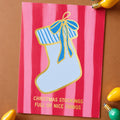 Christmas Stockings Full Of Nice Things Gold Foil Christmas Card