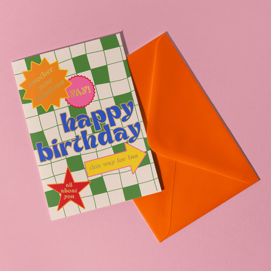 A6 Happy Birthday Foil Card