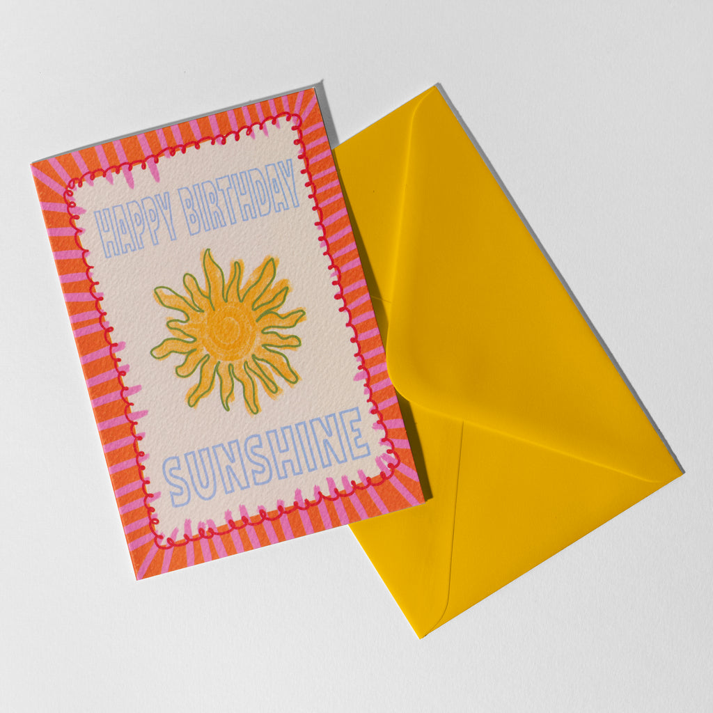 A6 Happy Birthday Sunshine Card